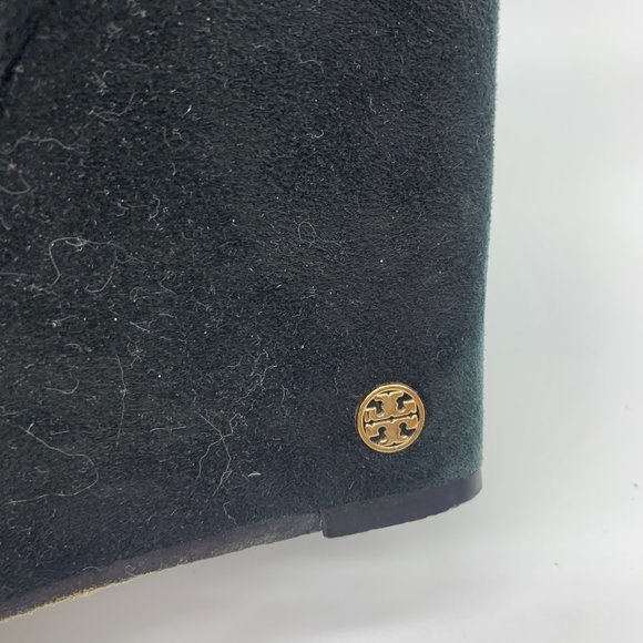 Tori Burch Sculpted Wedge Black Bootie 8M - Picture 2 of 8